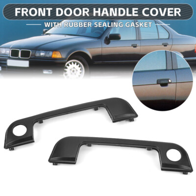 LH & RH Front Exterior Door Handle Trim Cover w/ Seal for BMW E36