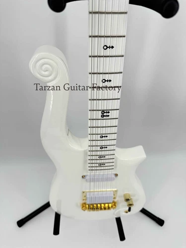 Fast Ship Solid Body Prince Cloud White Electric Guitar SH Pickup Gold Hardware - Picture 7 of 13