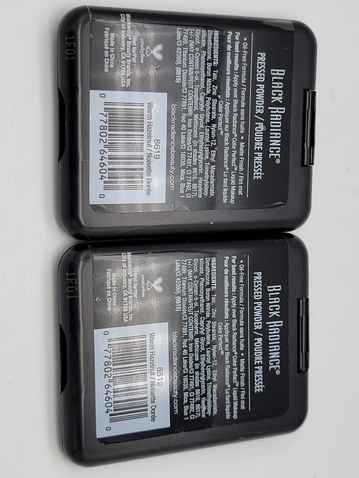 Polvo prensado Black Radiance acabado mate 0,28 oz. #8619 AVELLANA CALIENTE. CANTIDAD:2 Foto 4 de 4