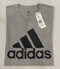 adidas Men's Big Logo T-Shirt Tee Size: XL Grey/Black GK9123