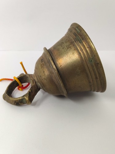 Antique Handcrafted Solid Brass Hindu Religious Temple Worship Roof Hanging Bell - Picture 7 of 7