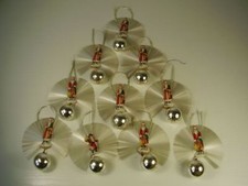 Antiker Seltener Christbaumschmuck 10 x Weihnachtsmann Motive Oblaten um 1900