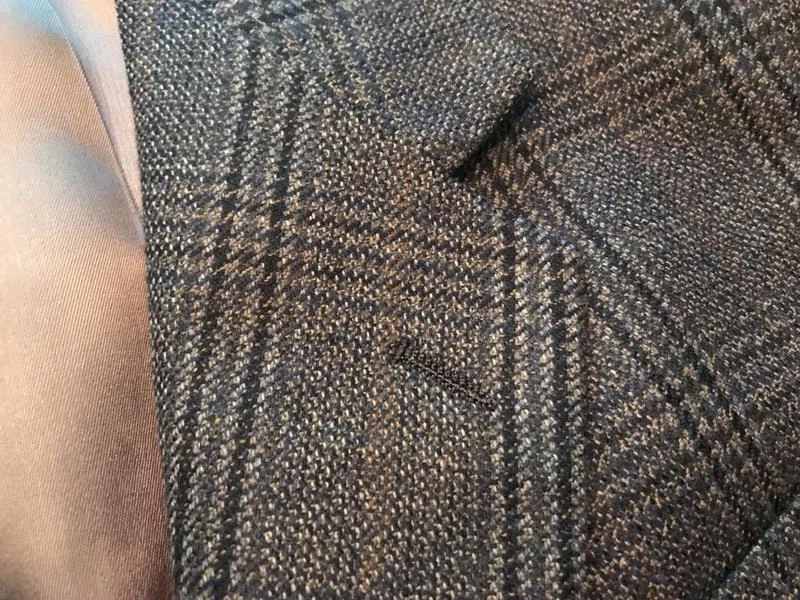 Chaqueta a Cuadros Hombre Aquascutum 100% Lana Marrón Talla 44L en Perfecto Estado Foto 3 de 4