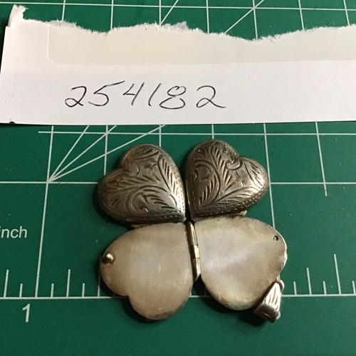 Ciondolo medaglione foto quadrifoglio cuore inciso argento sterling 925 4 collane - Foto 6 di 10