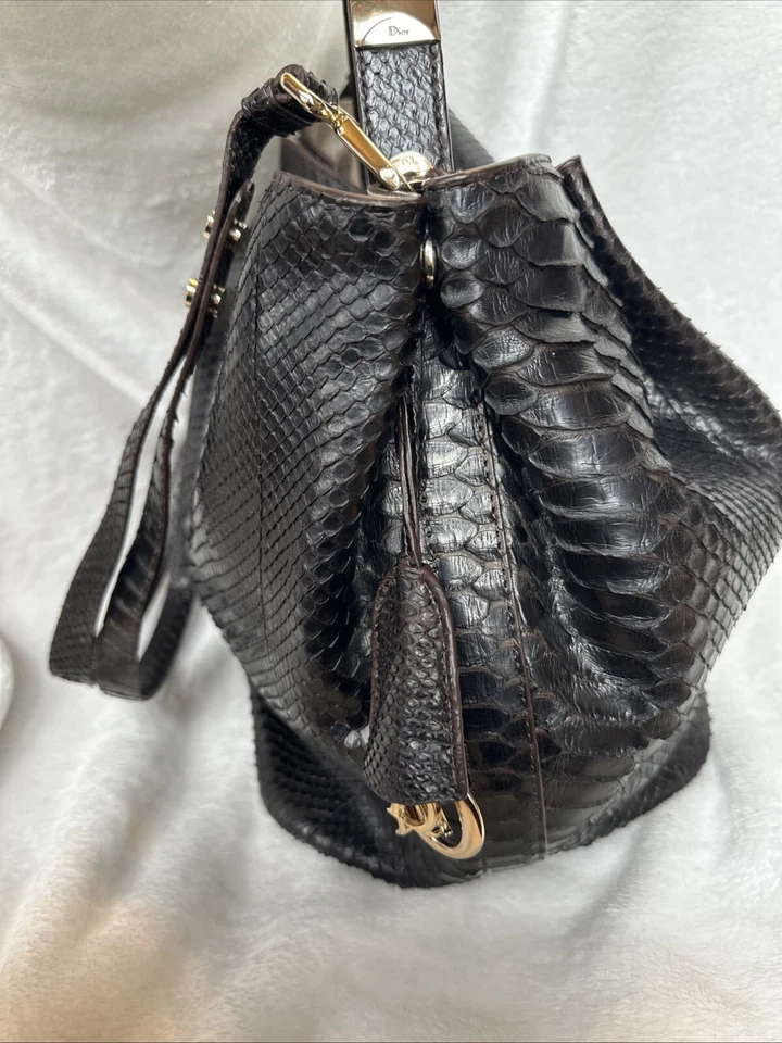 Christian Dior Diorific Python Hobo Convertible Handbag, tote, crossbody,bucket - Image 3 of 4