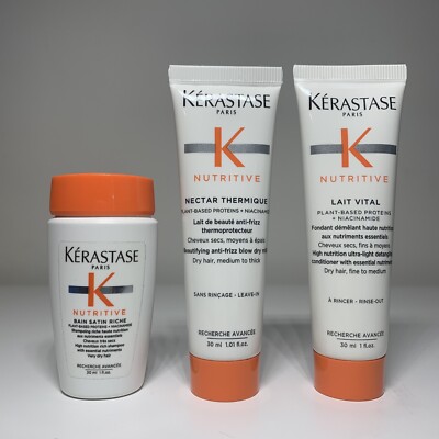 Kerastase Nutritive Shampoo & Conditioner& Styling Travel Size Set 30ml/1oz each