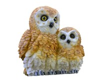 Muwse Eule Mit Kind Braun Uhu Garten Deko Skulptur Figur Gartenfigur Dekofiguren