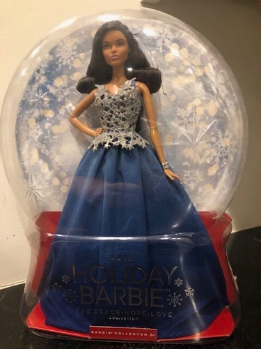2016 Mattel Holiday Barbie African American Peace Hope Love Collection DGX99 NRF