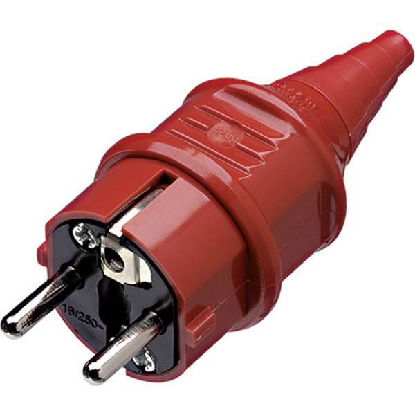 Mennekes 10839 spina di sicurezza plastica 230 v rosso ip44