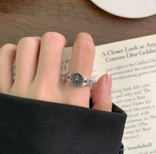 Vintage 925 Sterling Silver Watch Ring Unique Watch Ring