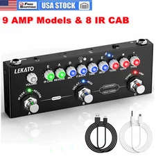 Multi Effects Guitar Pedal Delay Reverb Distortion Overdrive w/9 AMP Models US