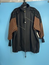 NWT Vintage Y2K Lady Suzette Women s Black Brown Wool Blend Whimsigoth Coat 24W