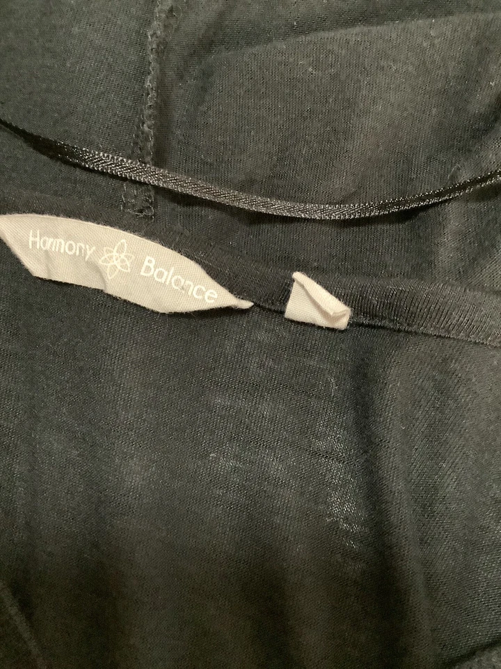 Plus Size 2X Black Harmony Balance ￼3/4 Sleeve Hooded Top - Image 4 of 4