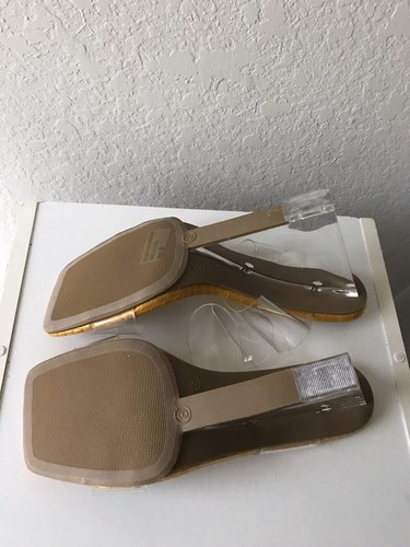 Women’s Wild Diva Frankie Clear /Yellow Wedge Heel Sandals Size 8- New - Picture 7 of 8
