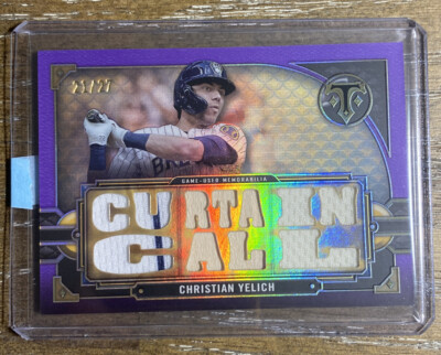 2022 Topps Triple Threads Christian Yelich Amethyst  Curtain Call  21/27