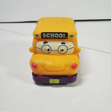 RARE My B Toys Yellow Bus Gus Mini Pull-Back School Bus 3.25" Baby Toddler Toy