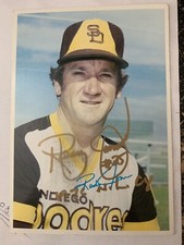 Randy Jones autographed baseball photo card with inscription 