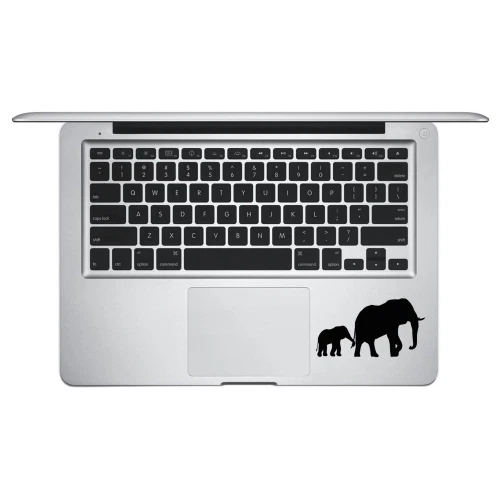 Elephant & Baby Silhouette Decal Sticker for Macbook Trackpad laptop Car Window - Image 2 of 4