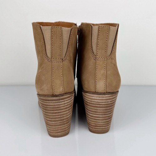 Lucky Brand Zanta Damen-Bootie rund geschnitten Nubuk Keilabsatz taupe Größe 9 - Bild 7 von 11