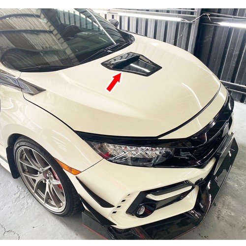 Unpaint For Honda Civic 10th FK8 TYPE-R Front Hood Scoop Vent Cover Trim Replace - Picture 7 of 7