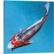ARTCANVAS Asagi Koi Carp Fish Japan China Asia Canvas Art Print