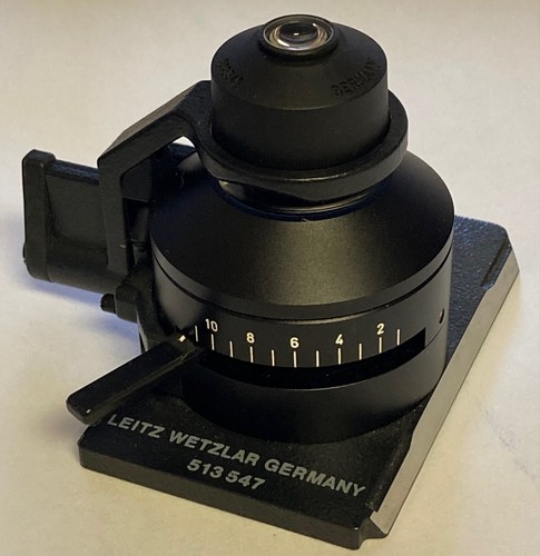 Leitz Wetzlar 513547 Microscope Flipout Condenser with 513548 0.90 S1.1 top lens