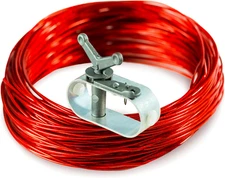 Pool Cover Cable and Ratchet 100Ft Plastic Coated Cable, Pool Cover Cable 