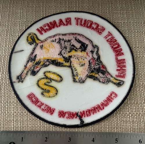 Vintage PHILMONT RANCH Boy Scout Large JACKET PATCH BSA Cimarron NM Camp Badge - Picture 2 of 2