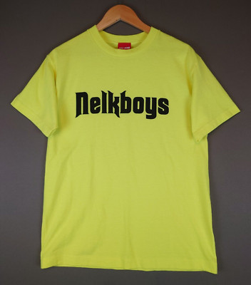 Nelkboys Podcast Full Send Short Sleeve T Shirt Neon Yellow Men's Medium Cotton