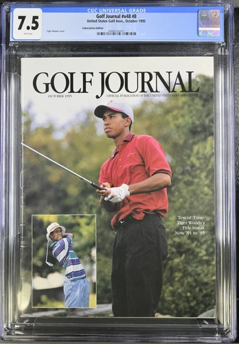 Tiger Woods GOLF JOURNAL Magazine October 1995 CGC 7.5 Vintage "Stanford"