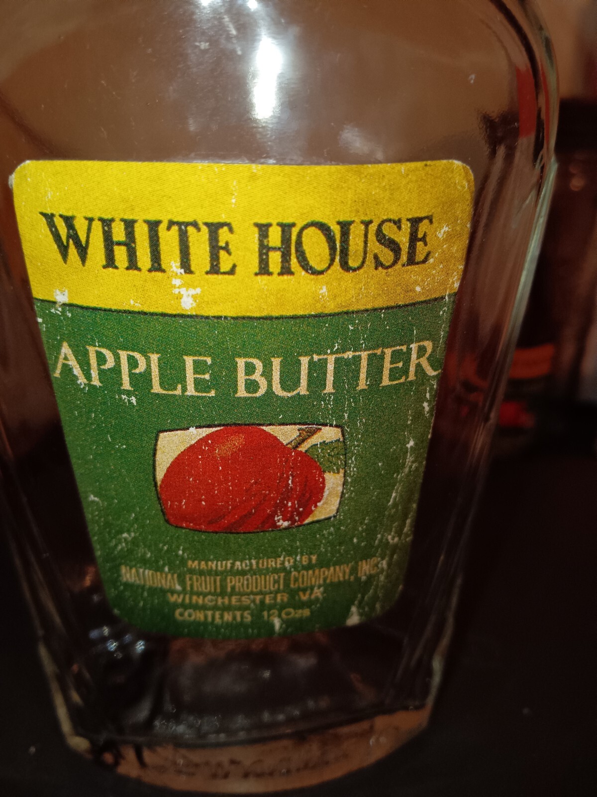 White House Vinegar Apple Butter Jar 12 oz. bottle eBay