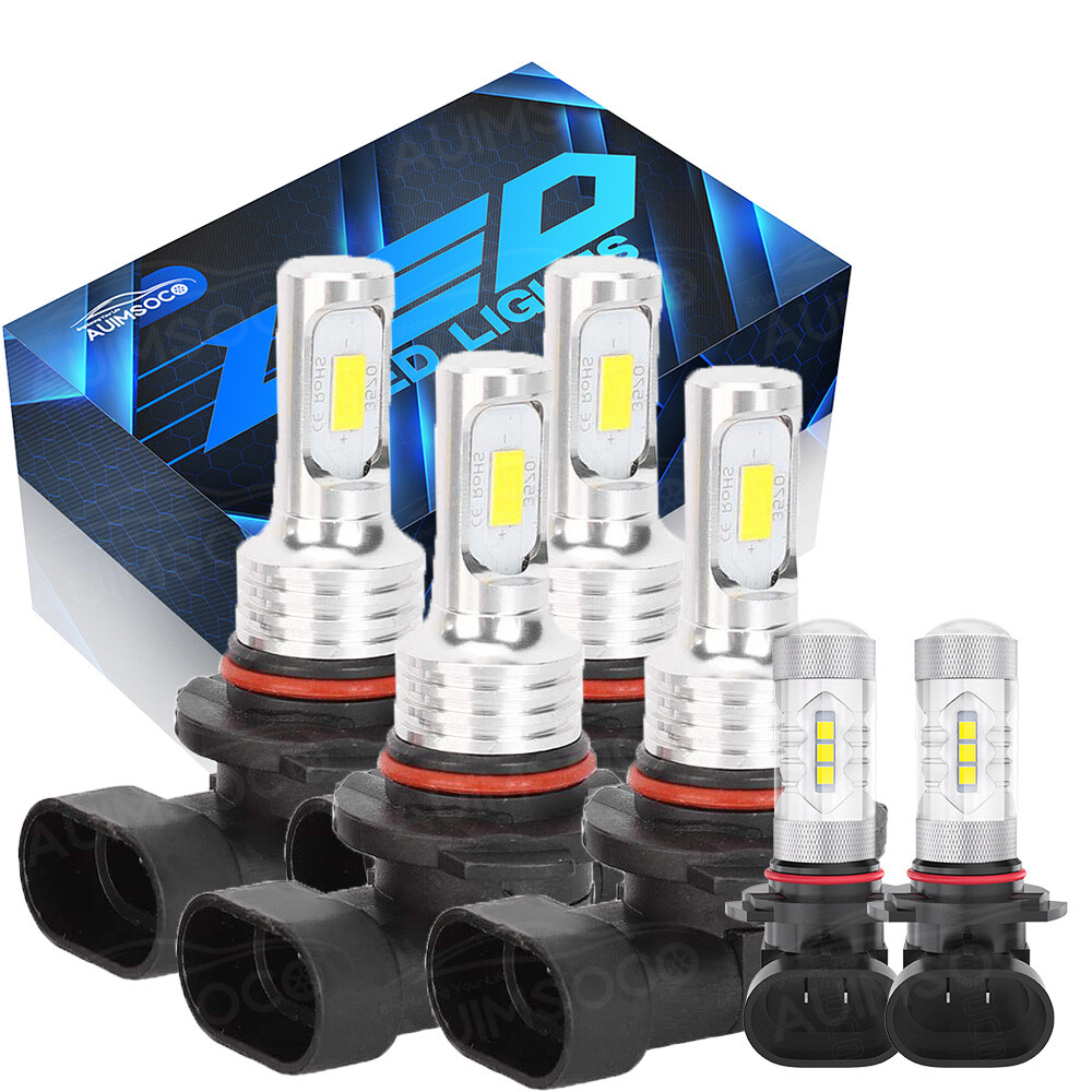 For Ford Explorer 2002 2003 2004 2005 -6PC Combo LED Headlights Fog Light Bulbs