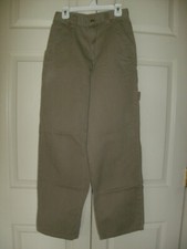 Boys sz 16S Lee Carpenter Jean Khakis 7 pockets tan exc. cond. zipper closure