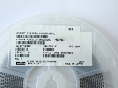 Gleichtaktdrossel/ Filter - Serie DLW31 - 2,2 kOhm - 25% - 200 mA - SMD 1206