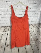 Intimately Free People Beyond Me Women’s Large Orange Slip Mini Dress EUC