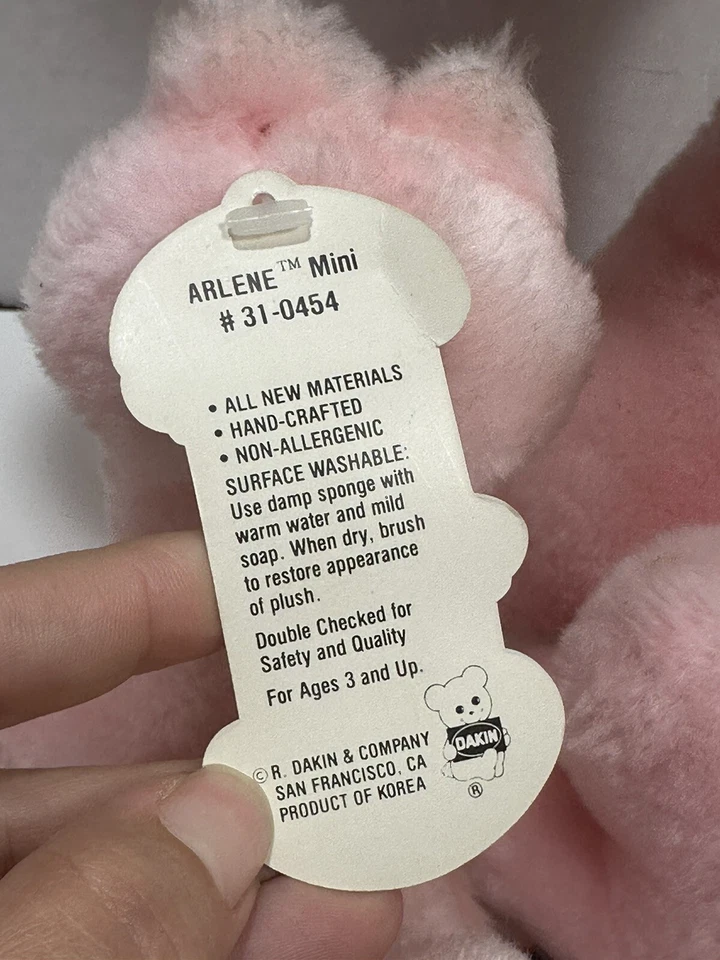 Lot Of 2 Dakin Arlene Garfield Cat Girlfriend Plush 11” + Mini 5” 1984 W/ Tags - Image 4 of 4