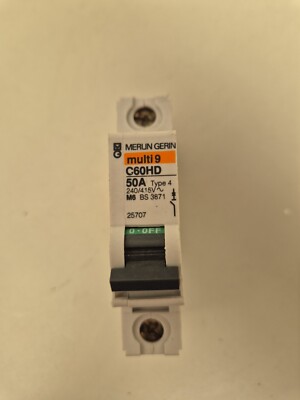 Merlin Gerin multi 9 mcb C60HD 50A