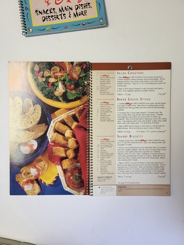 Kellogg's Corn Flakes Rice Crispies Cereal Recipes Cookbook Vintage 1995 - Picture 15 of 19