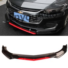 For Chevrolet Sonic Front Bumper Lip Spoiler Splitter Diffuser Glossy Black Red