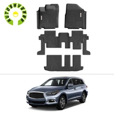 Floor Mats Liners for 2013-2020 Pathfinder 14-20 Infiniti QX60 All Weather TPE