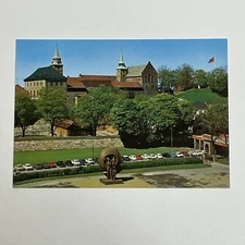 Norway Oslo Akershus Festning Castle Vintage Postcard Chrome