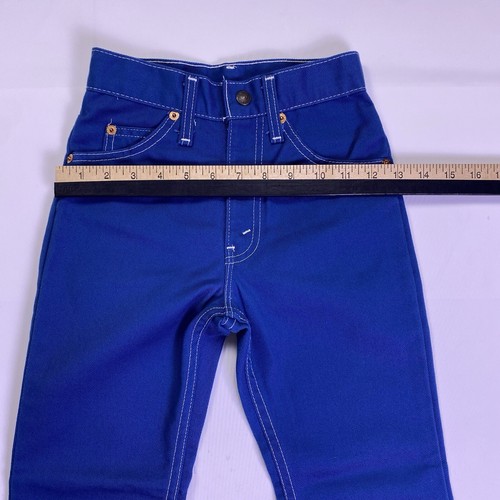 Vtg Levis Youth 22x24 Big E Bell Bottom Flared Bootcut Blue Twill Pants 60s 70s - Picture 11 of 24