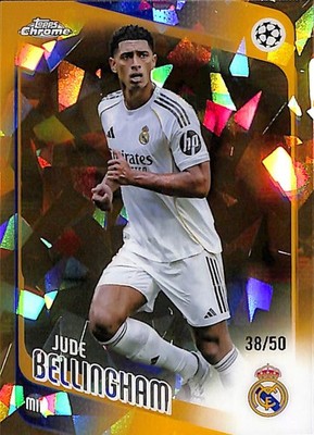 2025-26 Topps Chrome Sapphire UEFA Club Competitions Gold Jude Bellingham 38/50