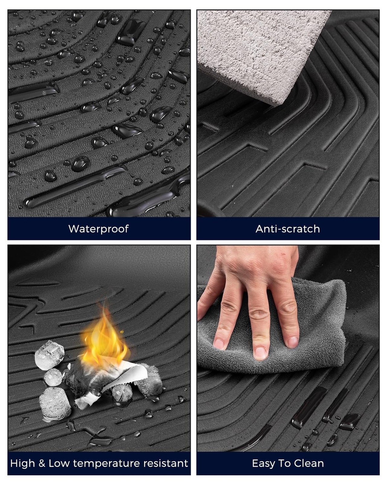 Floor Mats & Cargo Liner for Toyota Highlander 2020-2025 (Only for Bench Seat...