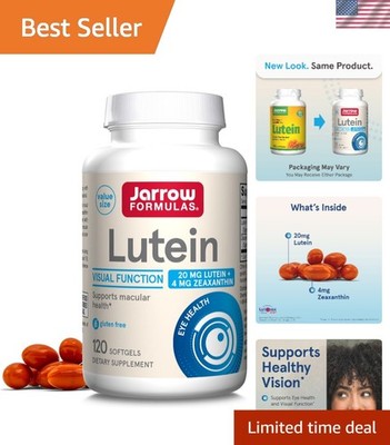Lutein 20 mg - 120 Softgels - Clinically Documented Eye Health & Support - Wi...