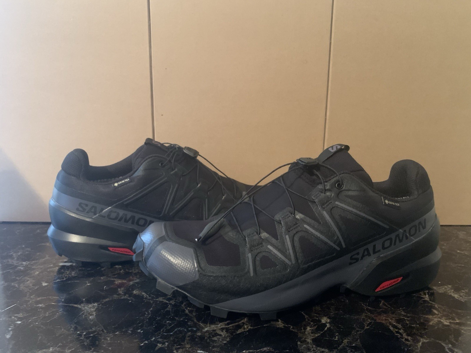 Scarpe da corsa Salomon Speedcross GoreTex nero grigio taglia 12