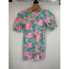 LILLY PULITZER Cayce Short Sleeve Dress in Luscious Lions Size Medium