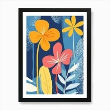 Abstract Floral Pattern 8 Art Print Framed Wall Art Poster Canvas Print Picture