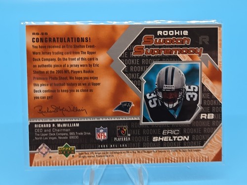 2005 SPx Rookie Swatch Supremacy Eric Shelton #RS-ES RC - Picture 6 of 10