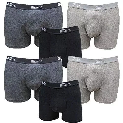 6 BOXER UOMO COTONELLA 2384 COTONE BIELASTICO ELASTICO ESTERNO ELASTICIZZATO - Immagine 2 di 3